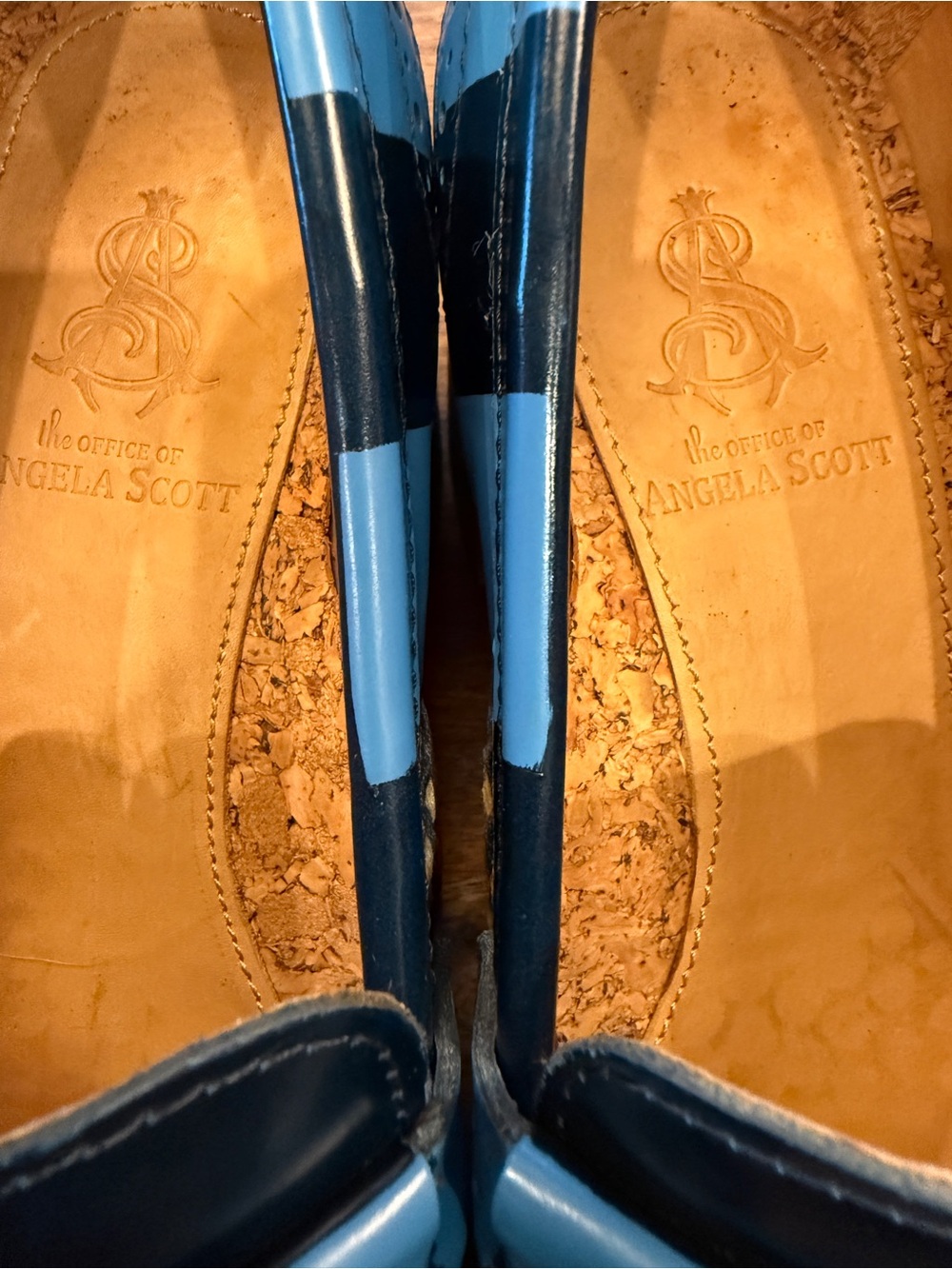 Office of Angela Scott Mrs. Smith Oxford stripe pumps - Picture 7 of 12